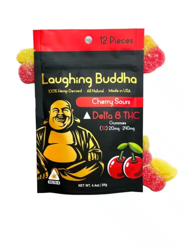 12-Pack Cherry Sours Laughing Buddha Gummies