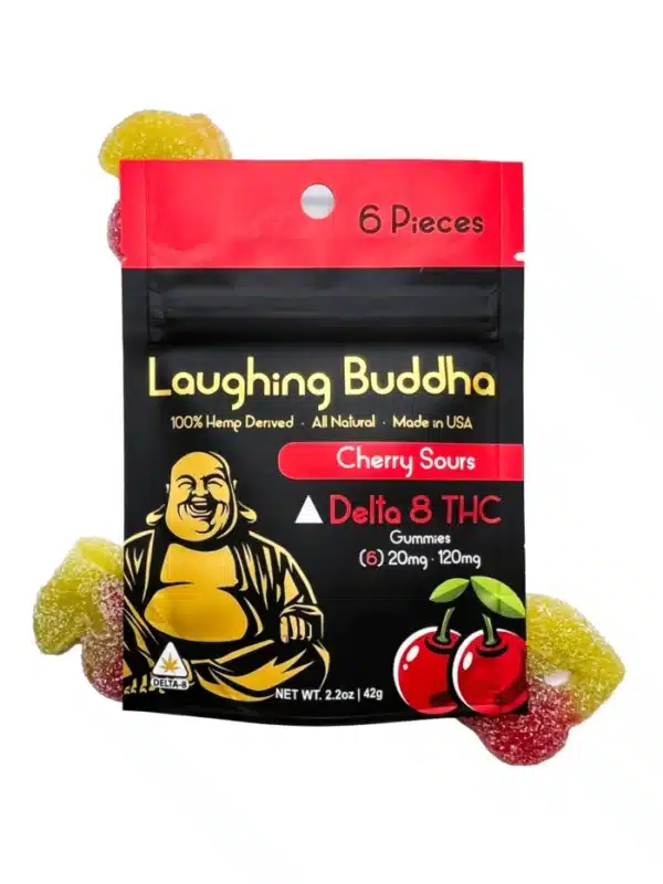 6-Pack Cherry Sours  Laughing Buddha Gummies